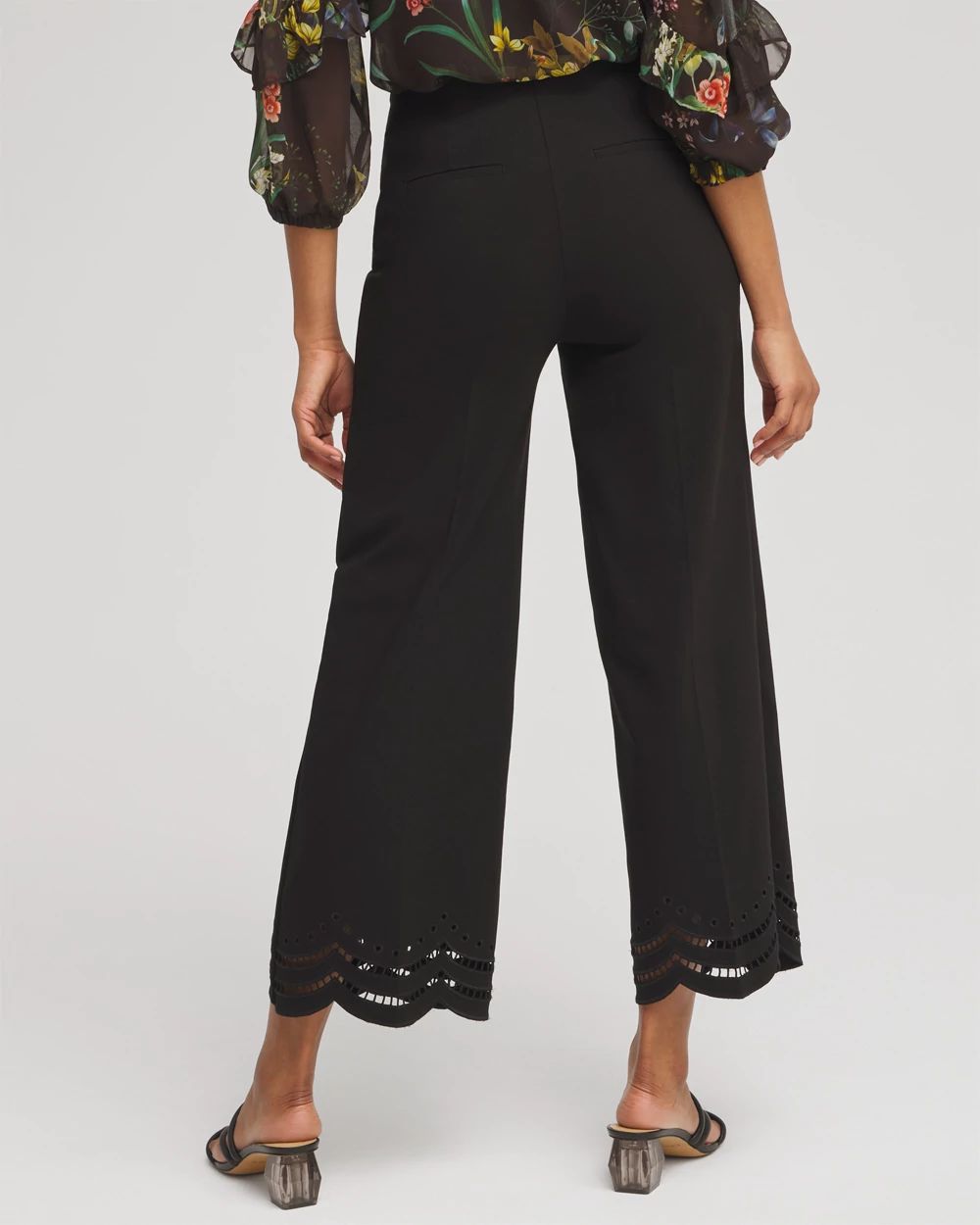 Juliet Eyelet Hem Culotte Pants | Chico's